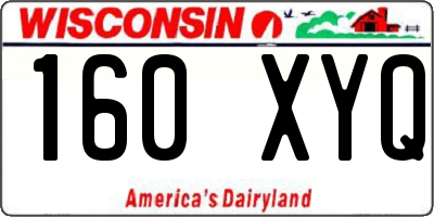 WI license plate 160XYQ