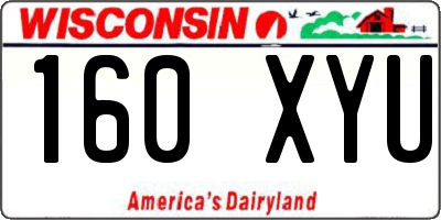 WI license plate 160XYU