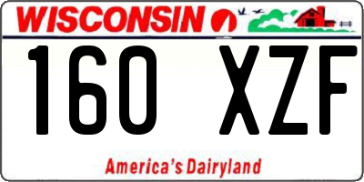 WI license plate 160XZF