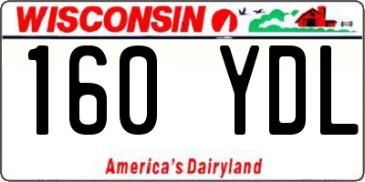 WI license plate 160YDL