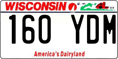 WI license plate 160YDM