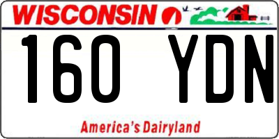 WI license plate 160YDN
