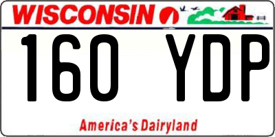 WI license plate 160YDP