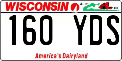 WI license plate 160YDS