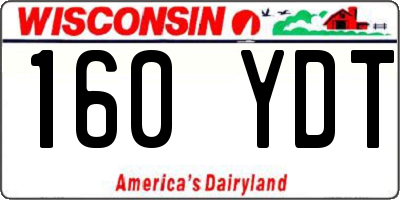 WI license plate 160YDT