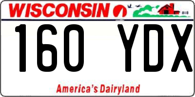 WI license plate 160YDX