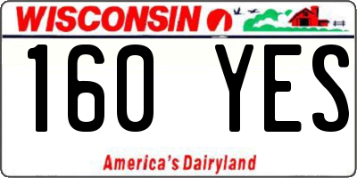 WI license plate 160YES