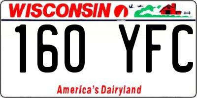 WI license plate 160YFC