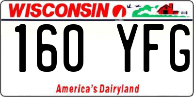 WI license plate 160YFG