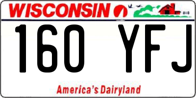WI license plate 160YFJ