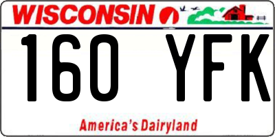WI license plate 160YFK