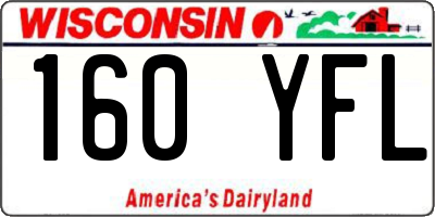 WI license plate 160YFL