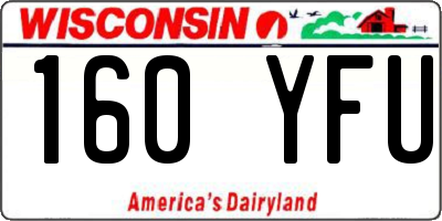 WI license plate 160YFU