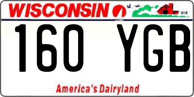 WI license plate 160YGB