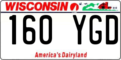 WI license plate 160YGD