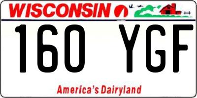 WI license plate 160YGF