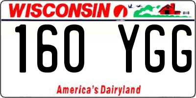 WI license plate 160YGG