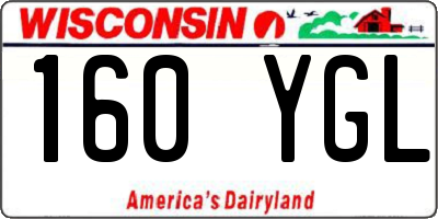 WI license plate 160YGL