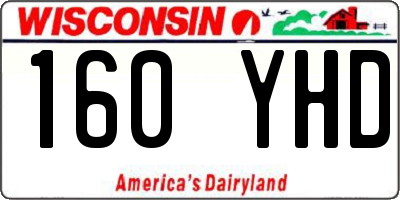 WI license plate 160YHD