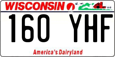 WI license plate 160YHF