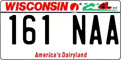 WI license plate 161NAA