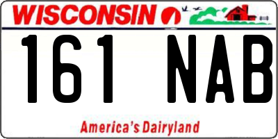WI license plate 161NAB