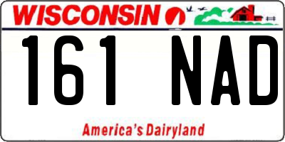 WI license plate 161NAD