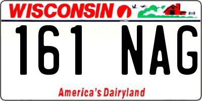 WI license plate 161NAG