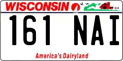 WI license plate 161NAI