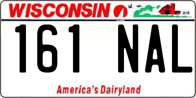 WI license plate 161NAL