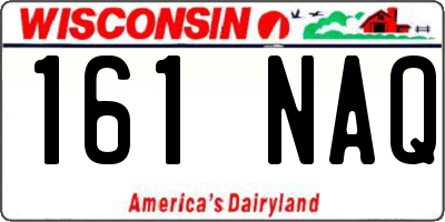 WI license plate 161NAQ