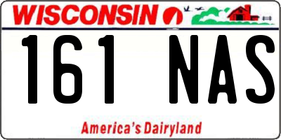 WI license plate 161NAS