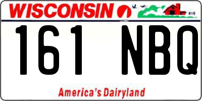 WI license plate 161NBQ