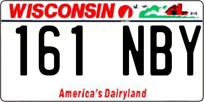 WI license plate 161NBY