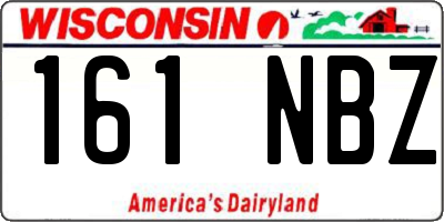 WI license plate 161NBZ