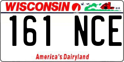WI license plate 161NCE