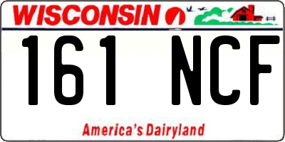 WI license plate 161NCF