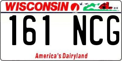 WI license plate 161NCG
