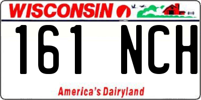 WI license plate 161NCH