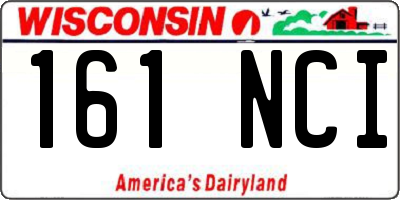 WI license plate 161NCI