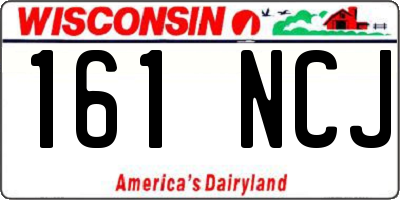 WI license plate 161NCJ