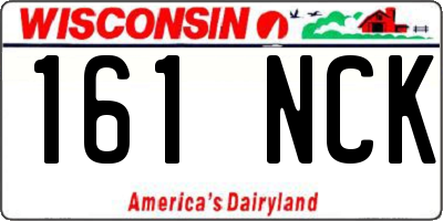 WI license plate 161NCK