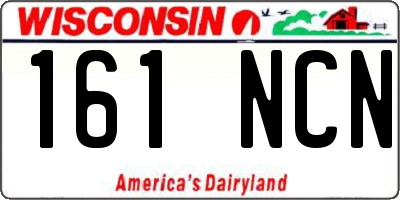 WI license plate 161NCN