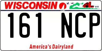 WI license plate 161NCP