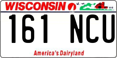 WI license plate 161NCU