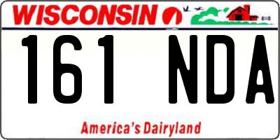 WI license plate 161NDA