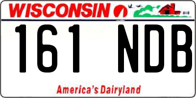 WI license plate 161NDB