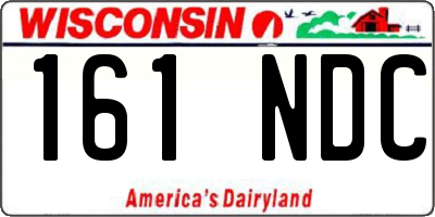 WI license plate 161NDC