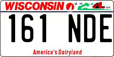 WI license plate 161NDE