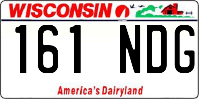 WI license plate 161NDG